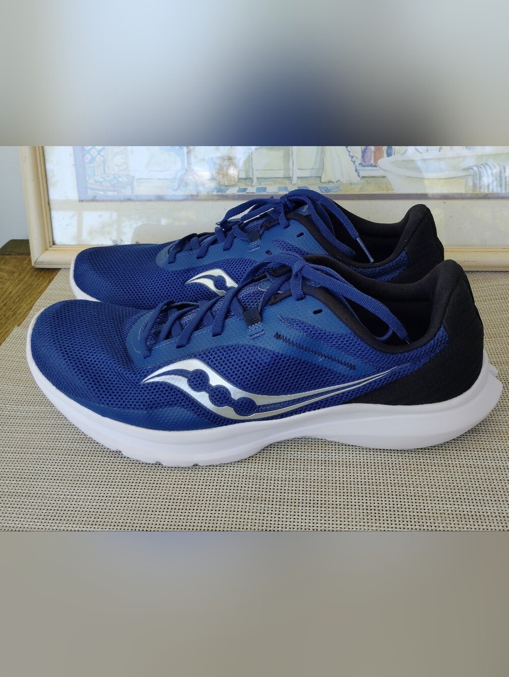Saucony "Convergence" Indigo Blue Mesh/Silver Running/Casual Shoes. Size 11